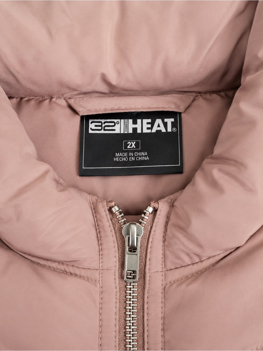 NWT 32 Degrees Heat Quilted Hooded Puffer Jacket in Rose - Picture 3 of 5